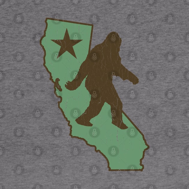 California Bigfoot (vintage distressed look) by robotface